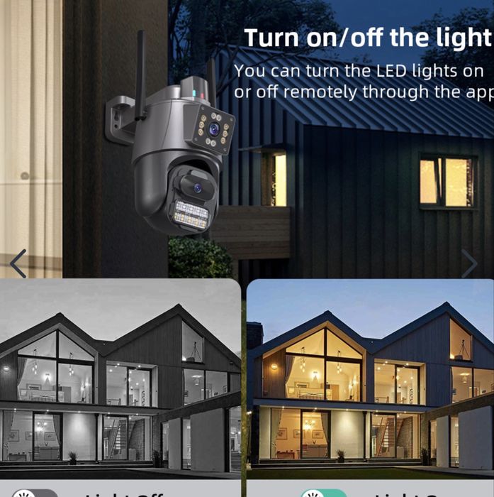 Двойна Smart WiFi безжична IP 8MPX камера,LED,4К Ultra HD