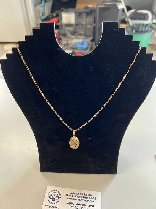 Златен Синджир с Висулка 56см 14к