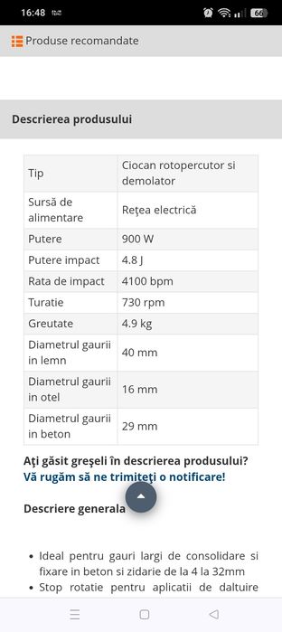 Rotopercutor dewalt