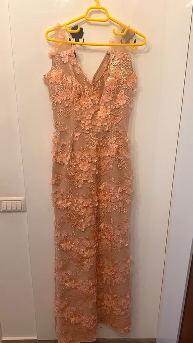 Rochie de seară roz pudră mărimea S-M