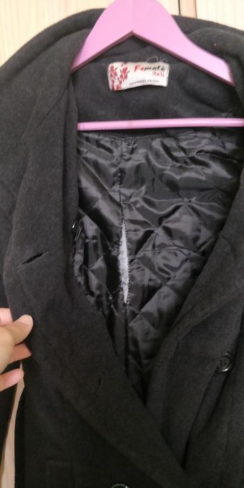 Дамско Вълнено палто с висока яка