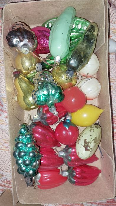 Ёлочные игрушки ссср стекло