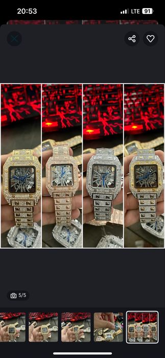 Ceas Cartier Santos Iced