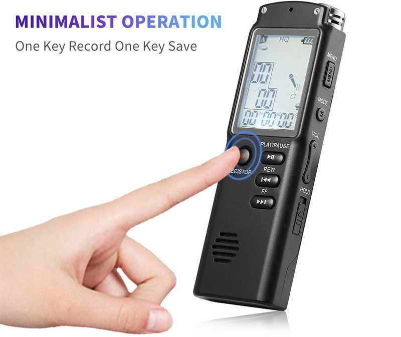 Мини цифров рекордер iUni REP06i, MP3 плейър, 8GB вътрешна памет