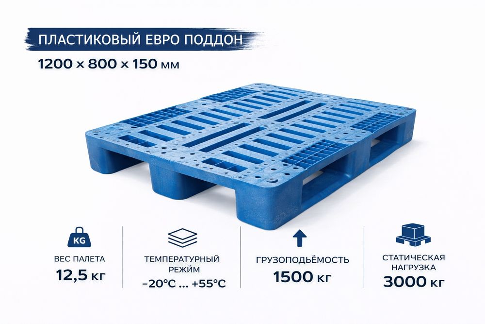 Евро-поддоны пластиковые. Размеры:1200×800×150. Цена: 340000 сум за шт
