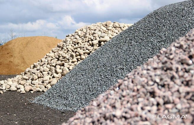 щебень,  песок , баласт, скала