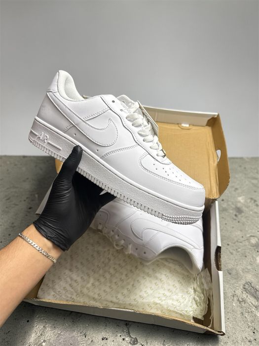 Papuci af1 culoare alba