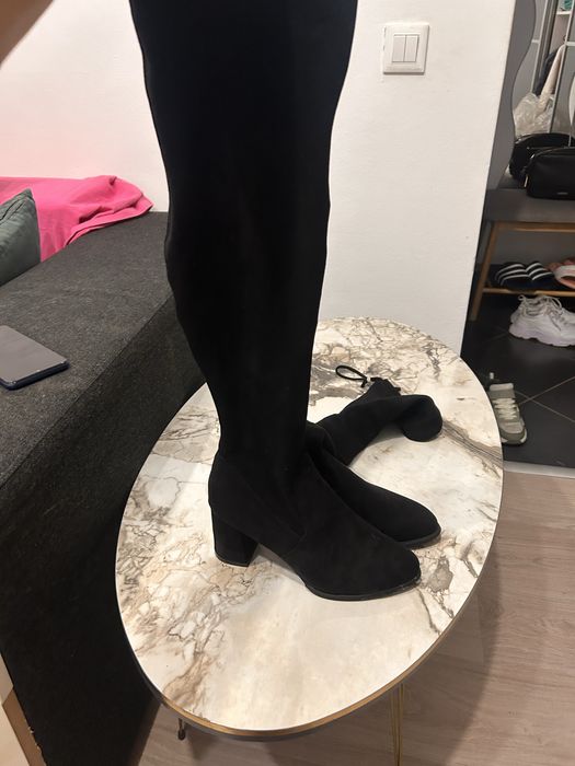 Cizme inalte negre marimea 38