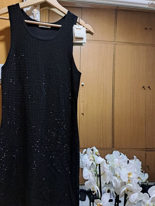 Дамска черна рокля Sandro