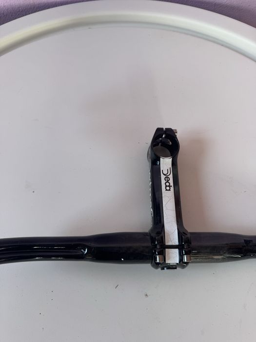 Ghidon cursier + pipă Deda din aluminiu – pentru bicicletă de șosea