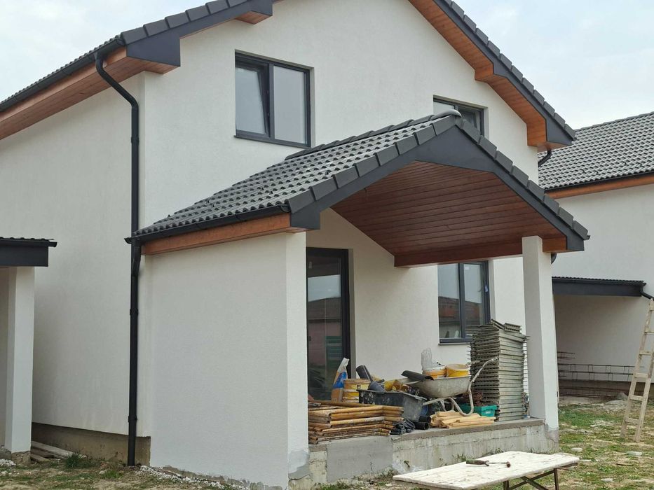 Casă nouă P+M în Mărtinești – 4 camere, terasă acoperită, 444 mp teren
