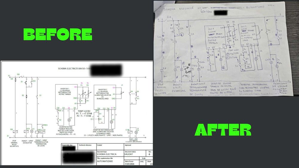 Scheme electrice și de automatizare după schițe | profiCAD