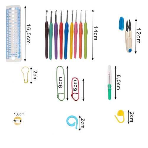 Комплект за плетене на една кука 58 и 113 части / Куки за плетене