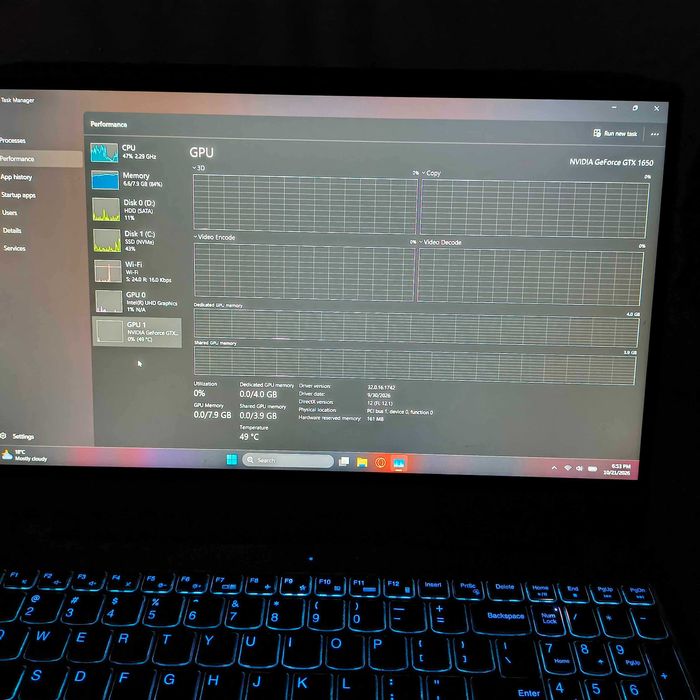 Lenovo Ideapad gaming 3 I5-10300H, gtx 1650 8GB ram 1T stocare