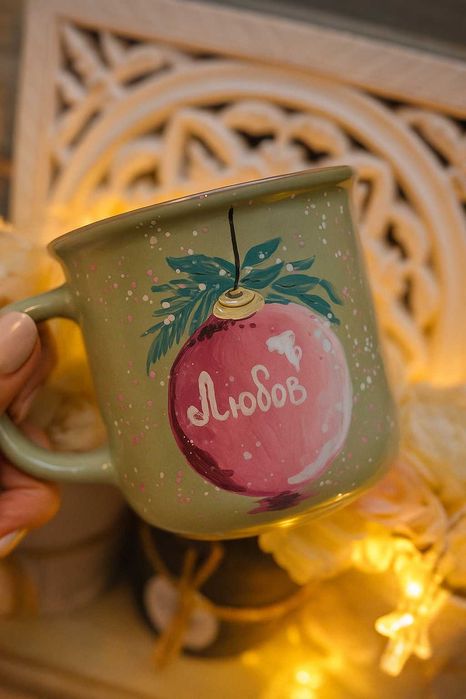 Ръчно рисувани коледни чаши