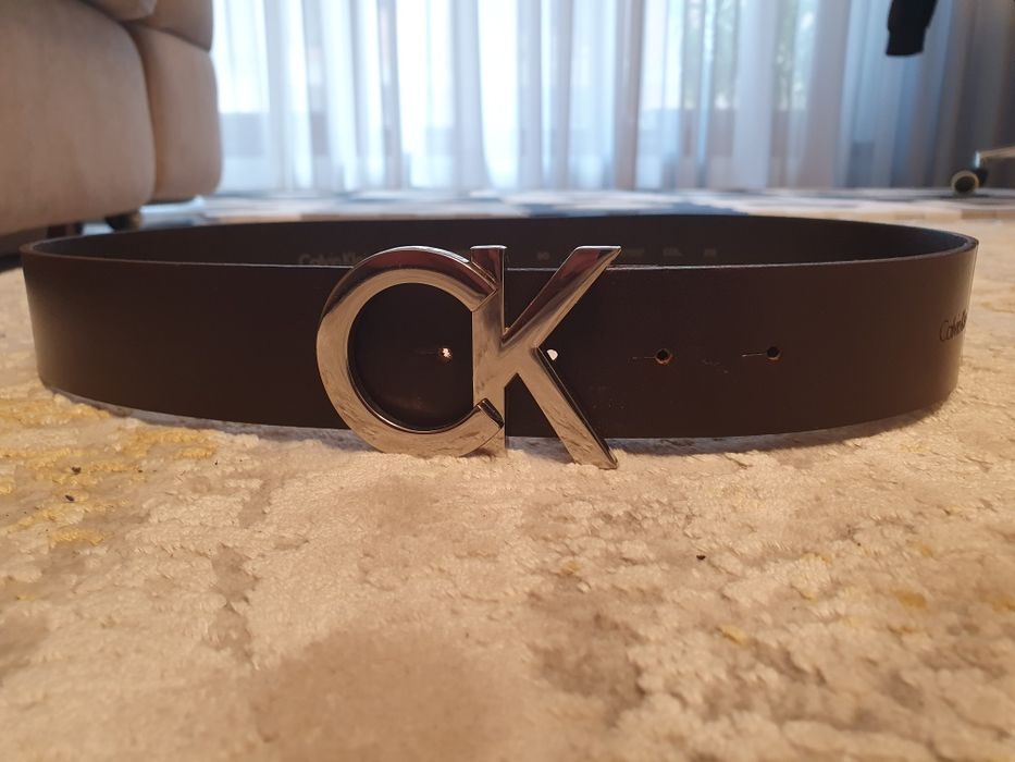 Curea din piele Calvin Klein Ck Noua Maro Grena