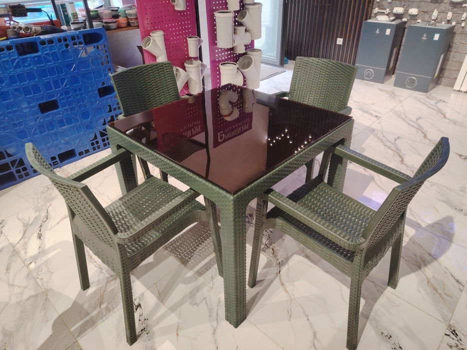 Пластиковые плетёный plastmassa potang stol stul