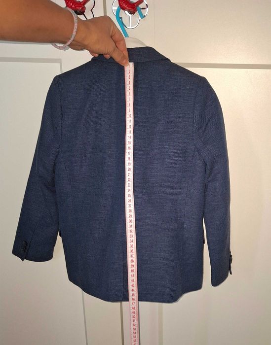 Сако за момче ръст 116см елегантен блейзър, панталон и бяла риза h&m