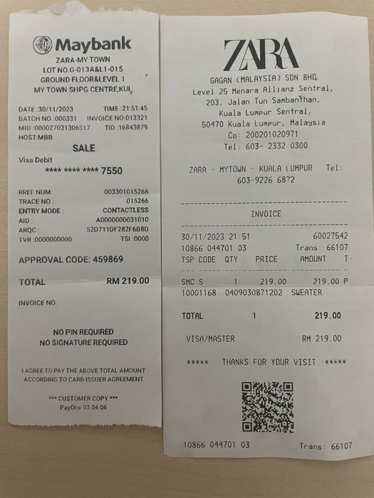 Свитер ZARA  размер EUR. S