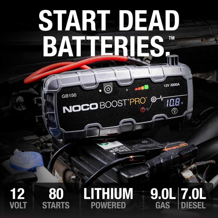 Литиево-йонно Стартово Устройство NOCO BOOST HD GB1500 3000A, 2 години Гаранция, Ново