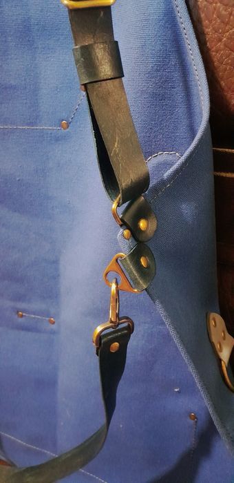 Работна престилка  от брезент и  естествена кожа