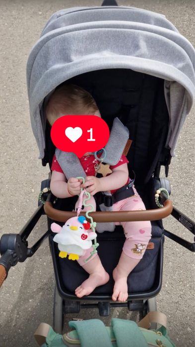 căruț Coccolle Saliera 3 în 1 + scoică auto Joie i-Snug 2