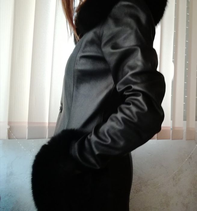 Дамско палто естествена кожа