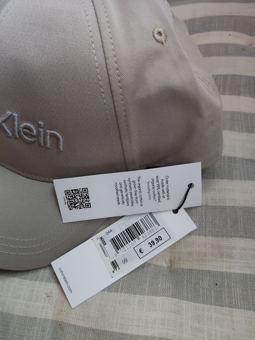 Calvin Klein șapcă unisex cu logo brodat culoare gri noua originala