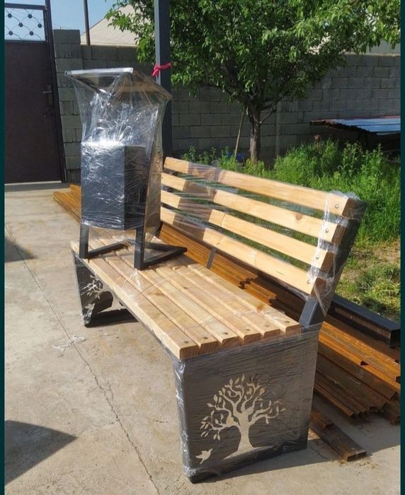 Стеллажи скамейки урны