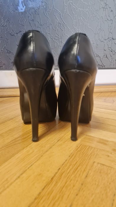 Pantofi piele naturala toc 12 cm 35