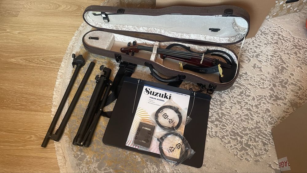 Yamaha Silent Violin YSV-104BR 4/4 – completă + husă + accesorii