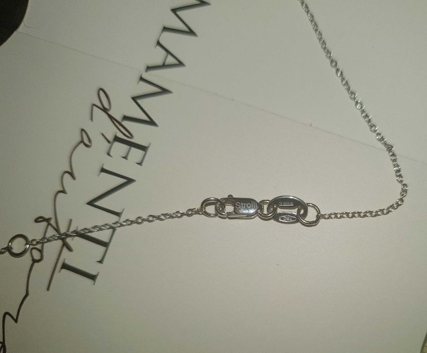 Stroili Oro Колие от бяло злато с диаманти 0,16 карат