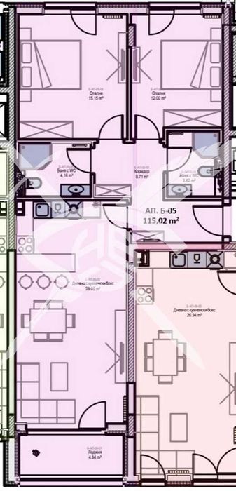 Тристаен апартамент в жк.  Младост 2 № 1316- 37365