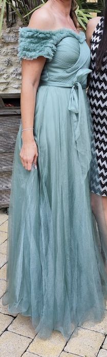 Rochie elegantă verde mentă