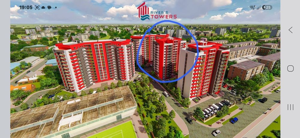 Apartament EXCELENT complex RIVER'S TOWERS,                                 Pret excelent : 400€