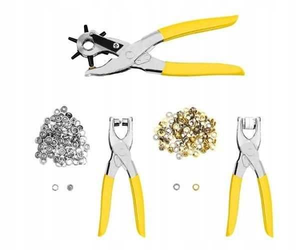 Set 3: Cleste gaurit perforat curea preducea perforator, aplicat capse