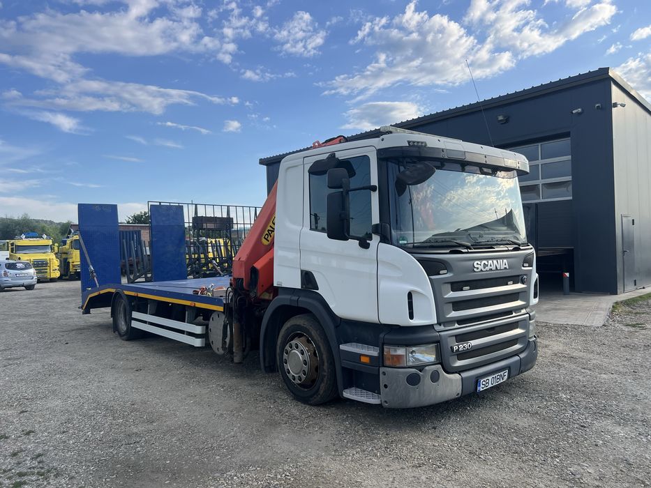 Vând Scania P230 cu Macara Palfinger PK 14080 și Platformă Specializată