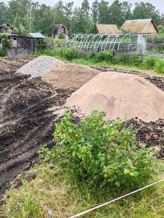 Перегной,чернозём,земля,песок, щебень