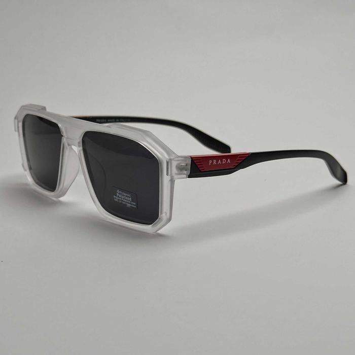 Слънчеви очила с Поляризация Унисекс Черни Кафяви Бели  Правоъгълни