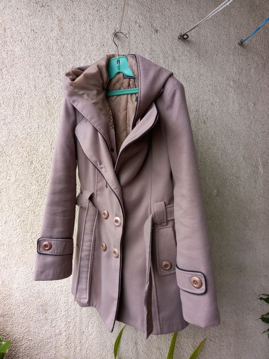 Дамско яке от естествена кожа,  шампанско. Размер L