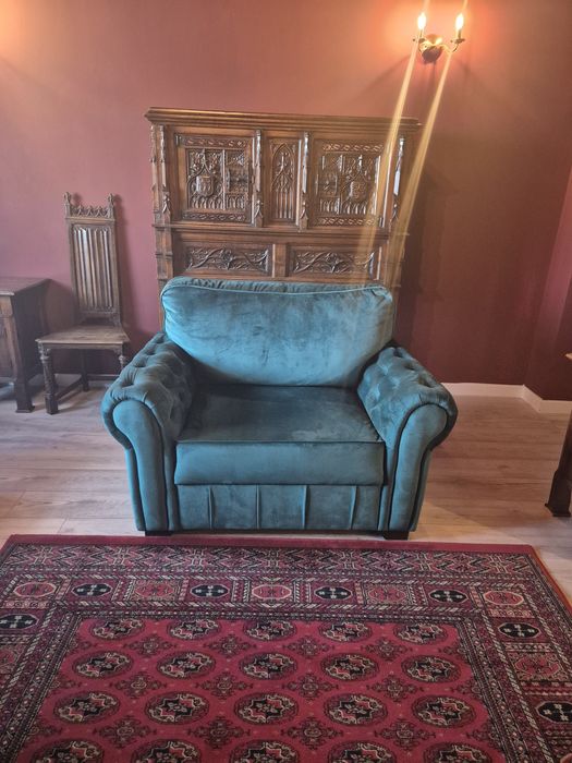 Set Canapea Extensibila + Fotoliu Smarald