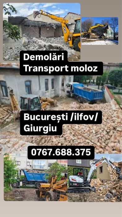 Nisip/balast/pietris/transport moloz/demolari/decopertari(bragadiru