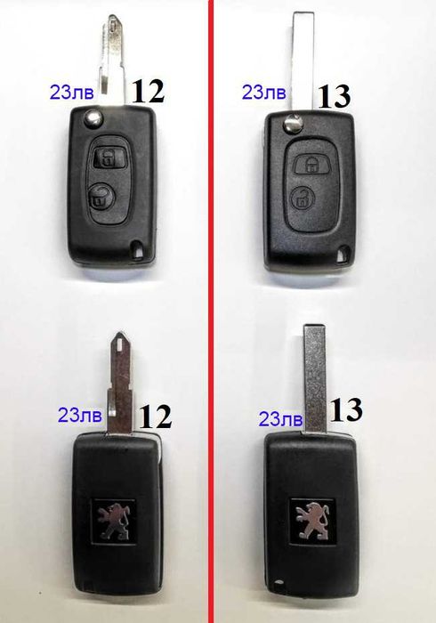 Ключ кутийка дистанционно за Пежо Peugeot