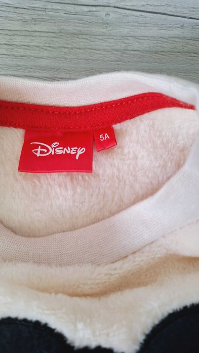 Pijama MINNIE MOUSE, maneca lunga, alb-rosie