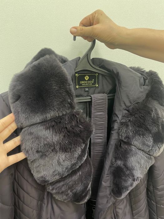 Зимний плащ с мехом