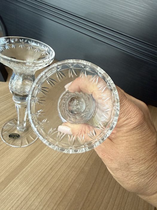 2 buc Suporti lumanari cristal