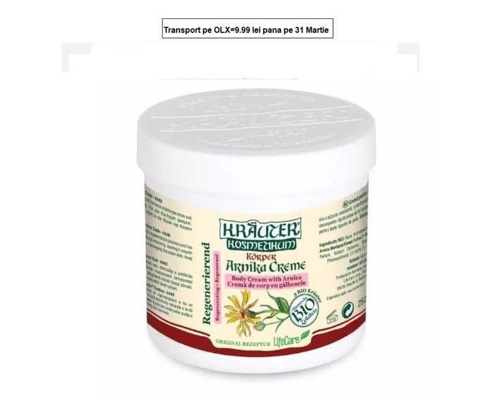 Crema regeneranta pentru corp cu arnica montana BIO-250 ml, Life Care®