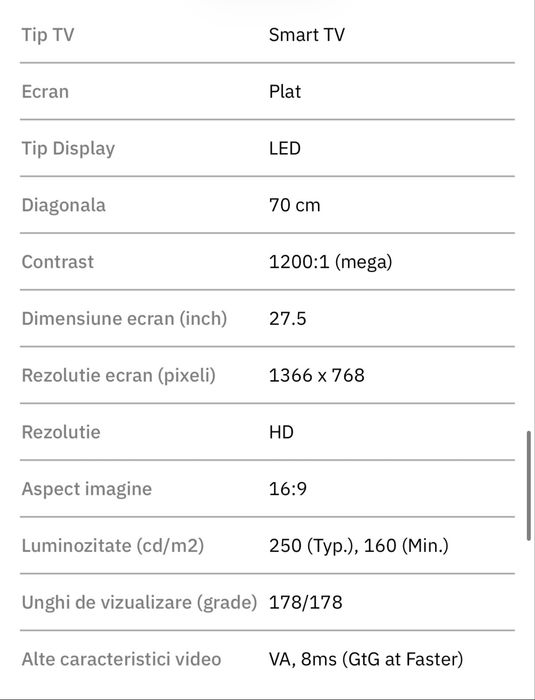 Televizor / monitor LED Smart LG 28TN515S-PZ, HD, 70 cm