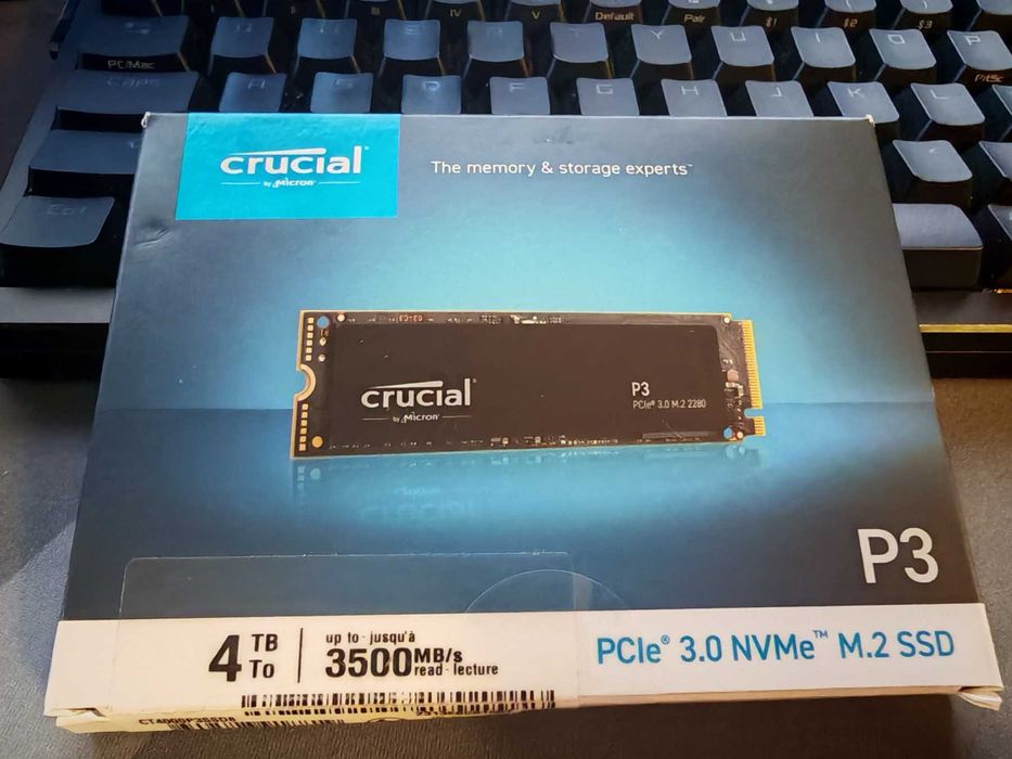 Crucial P3 4TB SSD диск  NVMe, M.2 2280