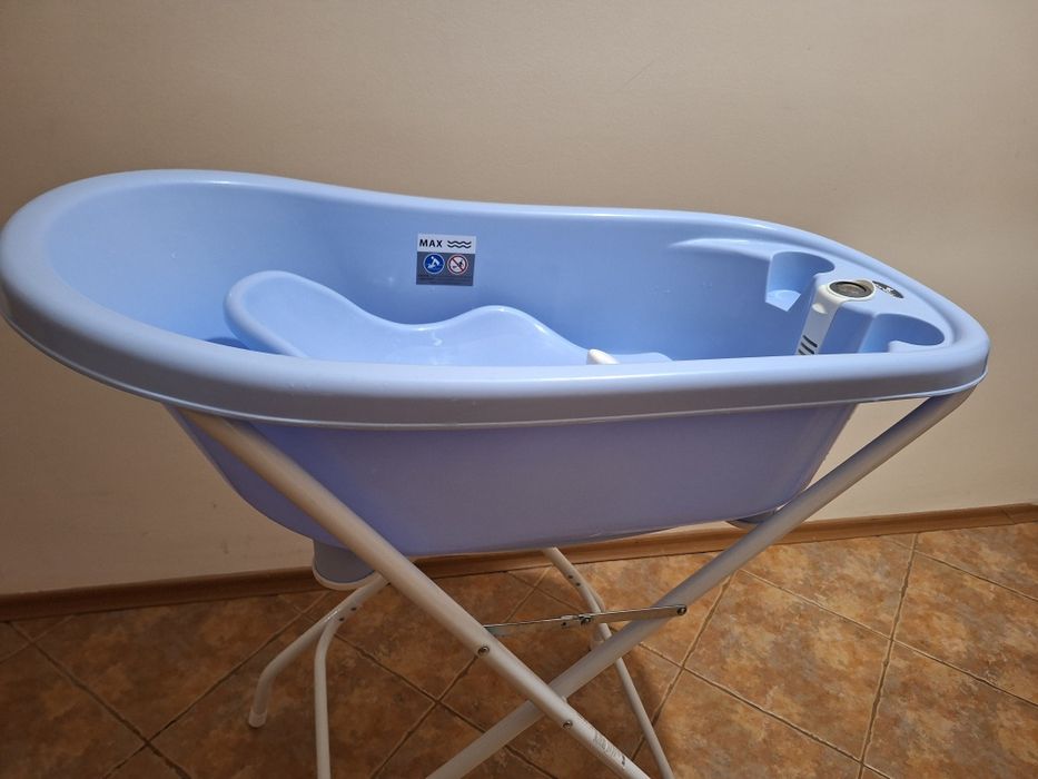 Вана Lorelli 88 см, с оттичане, със стойка, термометър и подложка